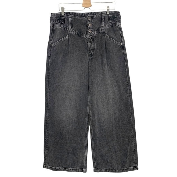 Free People We The Free Super Sweeper Wide Leg Jeans Size Medium - Picture 3 of 12